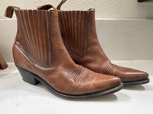 Elegant Brown Leather Ankle Booties